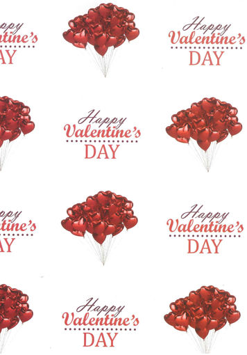 Picture of HEART BALLOONS VALENTINES WRAPPING SHEET